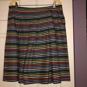 Rainbow striped cotton skirt